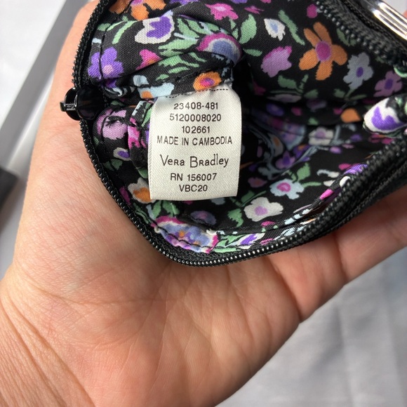 Vera Bradley Black Keychain ID Holder - Picture 7 of 7